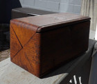 Antique Oak Singer Puzzle Sewing Box With Attachments Patented February 19  1889