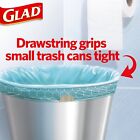 Glad Small Kitchen Drawstring Trash Bags 4 Gallon Blue Febreze Beachside Breeze