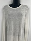 Michael Kors Women s Long Sleeve Scoop Neck Linen Ivory Top Size Medium