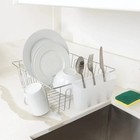 Small Wire Dish Rack Kitchen Organizer Cutlery Cup Stainless Steel Drainer