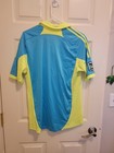 2014 Adidas Mens Medium Blue Green Seattle Sounders Fc Xbox Soccer  Mls Jersey