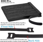 100pcs 6  Reusable Hook Loop Cable Ties Wire Organizer Straps Cord Management