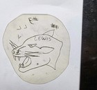 Original Antique Lou Lewis Grimm Pike Panther Tattoo Acetate Flash Stencil 4x4