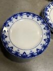 Antique Ford   Sons Flow Blue Dinner Plates 10 Lot-dc Norman Pattern- Fine China