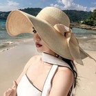 Large Women Big Wide Brim Straw Hat Floppy Beach Sun Foldable Cap Summer Hat