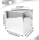 Sietdeseo Silver Card Box Wedding 7 8 X X Inch  