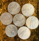 Lot Of 5 1922-1935 90  S I Lver  1 Peace  Dollars Uncirculated Mixed Dates Us
