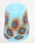 Giuliano Donaggio Baby Blue Opaque Murano Glass Thimble  Venice Italy