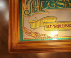 Vintage Augsburger Beer Bar Mirror Sign Renowned Excellence 19 x15  Wood Frame
