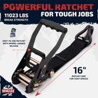 Car Tie Down Axle Straps  Double J-hooks - 4 Pcs Kit  Reinforced Straps  Heav   