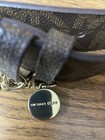 Nwt - Michael Kors Printed Mk Logo Round Brown gold Buckle Tag - Size M