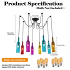 8 Glass Bottle Light Chandelier Pendant Style Light Lighting Wine Decor Bar Club