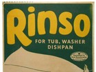 Rinso Lever Bros Co Cambridge Ma Vint Unopened Pwdr Detergent Soap Cardboard Box