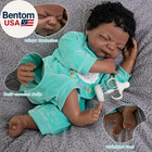 Black Reborn Baby Dolls Girl Doll 22 Inch African American Lifelike Newborn Baby