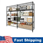 Metal Storage Shelves 5-tier  Heavy Duty Wire Rack Shelving Unit  Adjustable