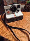 Vintage 70s Camera Polaroid One Step Rainbow Stripe Land Camera White Untested