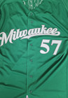 2018 Milwaukee Brewers Chase Anderson Game Word St  Patricks Day Majestic Jersey
