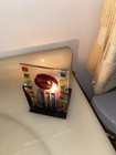 Multicolor Glass Tea Light Candle Holder Modern Abstract Rectangle Metal Base