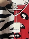 Edinburgh Knitwear Zebra leopard B Neck Sweater Size S Nwt