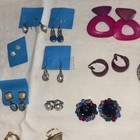 Vintage 34 Pairs Of Costume Earring Jewelry Lot