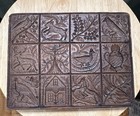 Vintage Carved Double Sided Wood 24 Designs Springerle Cookie Pastry Mold