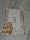 Vintage 2001 Cherished Teddies Light Switch Plate Cover Baby Nursery Teddy Bear