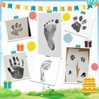 6-pack Baby Inkless Hand And Footprint Kit  Ink Pad Paw Print Kit dog Paw Print