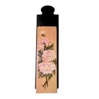 Vintage Tole Hand Painted Wood Long Match Holder 70s Floral Signed Long Matches