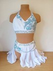 Two Piece White Solo Lyrical Dance Costume Contemporary Leotard