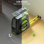 Huepar 2-in-1 Laser Tape Measure 197ft Rechargeable Laser Measurement Tool   Lcd