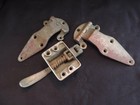3 Pc Vintage Ice Box Hardware Two Hinges One Working Spring Latch  1