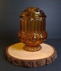 Le Smith Amber Fairy Lamp Moon   Stars 6 5  Fairy Light Vtg 60s 70s Mcm Euc