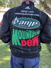 Jr Nation Dale Jr 88 Mountain Dew Nascar Racing Jacket Men   s L Snap Lined