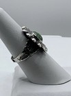 Vtg Sterling Silver Green Turquoise Flower Ring Sz 7 75 Native American Style