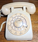 Vintage Western Electric Bell System Rotary Dial Desk Phone Beige Telephone