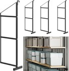 4 Pack Black Cargo Shipping Container Shelving Shelf Brackets Universalfitment