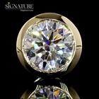 1-1 2 Ctw Bezel Set Round Stud   Lab Created Diamond Earrings   18k Gold Vermeil
