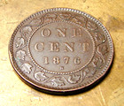 Choice Canada 1876-h Large Cent--super Nice Coin----1876-h