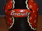 Vtg Hand Painted Brandy Bottle Maria Salzer Hollywood Ca Empty
