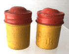 Vtg Lot Of 2  Kodak Metal Film  Canisters  Yellow And Orange
