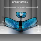 Black   Sparkling Silver Butterfly Shaped Bathroom Vanity Countertop Vessel Sink
