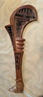 Polynesian Carved Wood War Club  Hooked    sali    Form  20 Inch Fijian Samoan