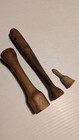 Antique Wooden Masher Pestel Lot Of Three 8  6  2 