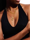 Cute Bubble Initial Necklaces Gold Plated Dainty Chain A-z Letter Choker Necklac
