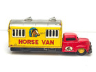 Vintage Tin Litho Horse Van Friction Toy Truck From Stone  Japan For Restoration