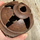 Vintage Hand Carved Brazil Nut Pod Rattle Ethnic South American Folk Art Music