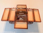 Vintage Singer Wood Sewing Box Caddy Accordion Keepsake 8  X 5   