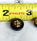Chanel 1990s Vintage Cc Black Gold Cc  3 Buttons Jacket Original Set New Swatch