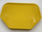 4 Cambro Camtray Trapezoid Fiberglass Yellow School Cafeteria Trays Vintage