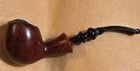 Knute Made In Denmark Briar Tobacco Smoking Pipe Billiard Shape Brown Wood Bowl